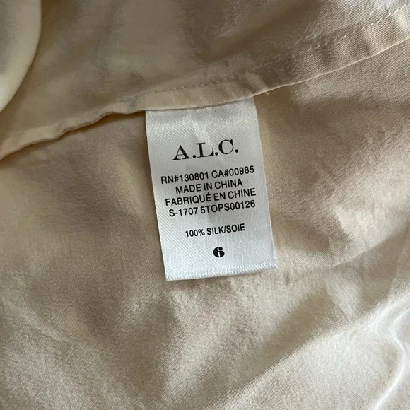 A.L.C. Sidra Silk Bell Sleeve Blouse - Ivory - Picture 11 of 12